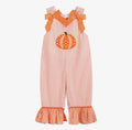 Orange Pinstripe Pumpkin & Bows Playsuit