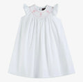 White & Pink Cross Bishop Dress