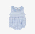 Dusty Blue Stripe Girls Bubble