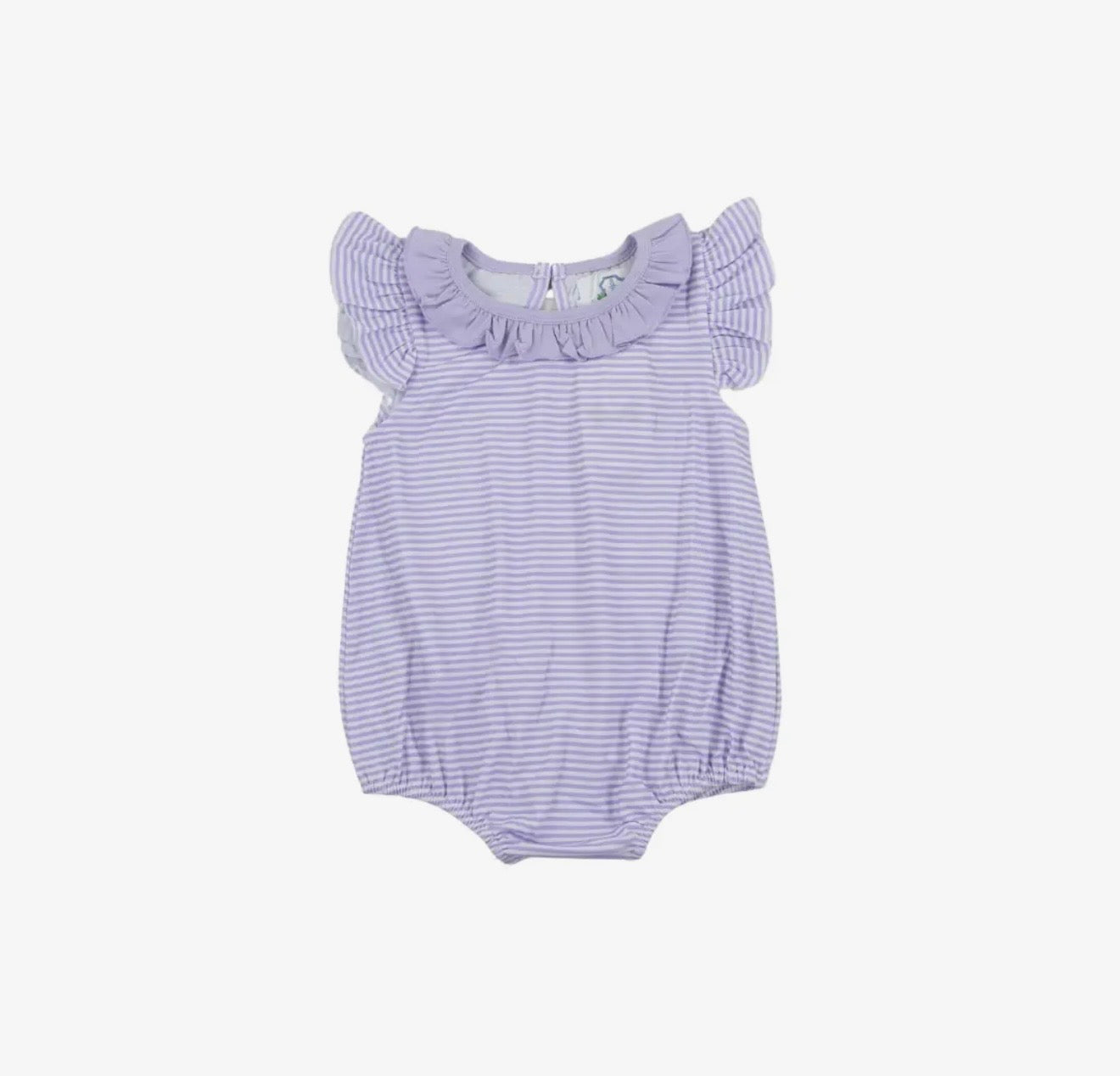 Flutter Sleeve Purple Stripe Bubble