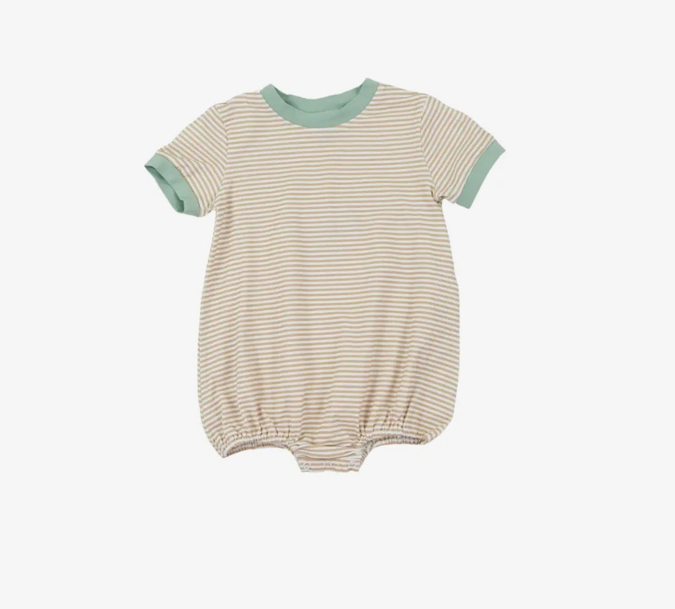 Simple Tan Stripe Knit Boy Bubble