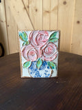 Floral Vase Painted Block 4x5